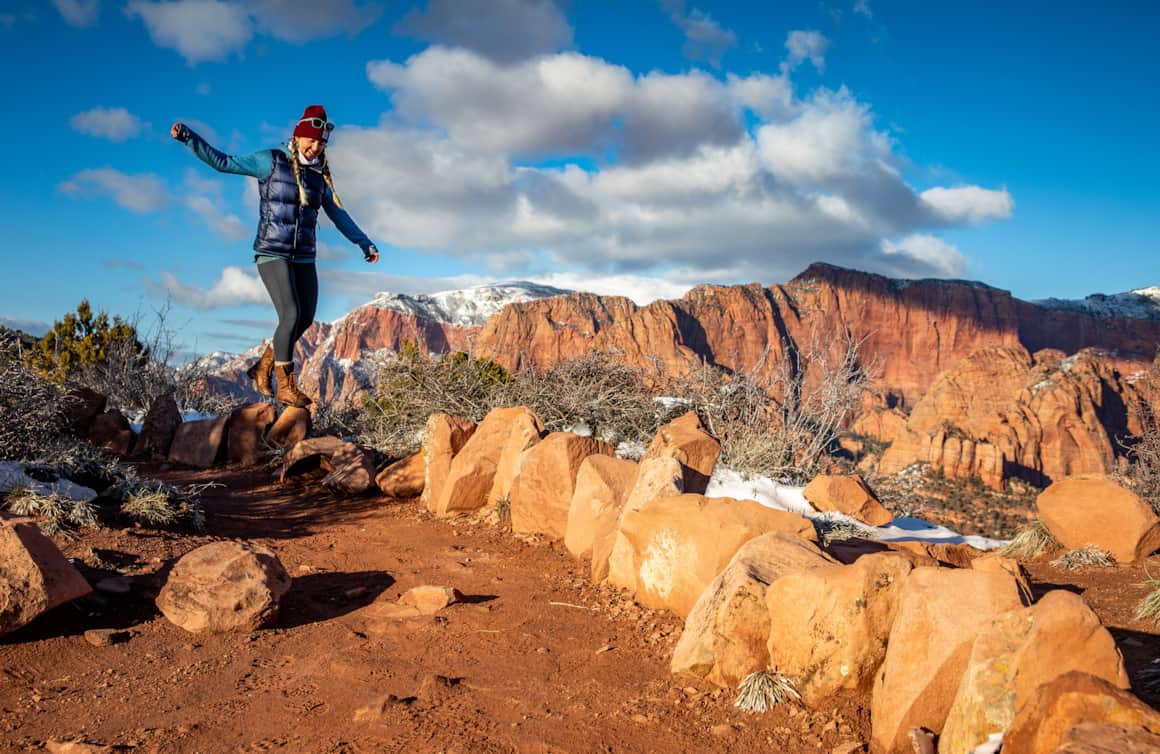 Hiking in Kolob Canyon.