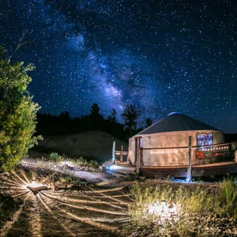 Backcountry yurts are available at Gooseberry Mesa near Zion National Park.