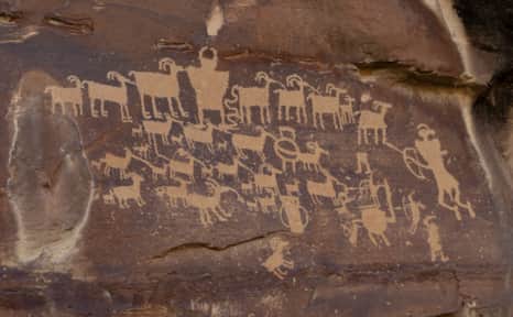 Nine Mile Canyon is famous for its well-preserved and abundant collection of prehistoric petroglyphs, some of the finest examples in the United States.