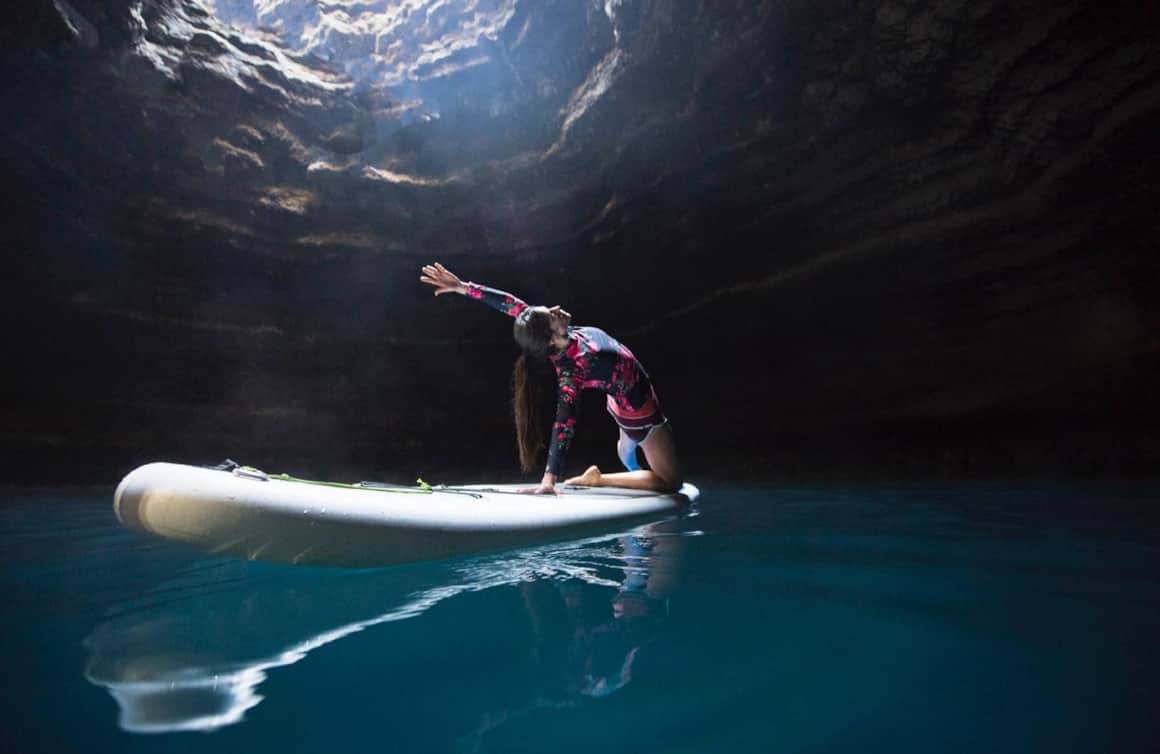 Inside the crater, you can swim, scuba or partake in a paddleboard yoga class. Just be sure to make your reservation early.