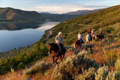A horseback ride in the Heber Valley guarantees scenic mountain views.