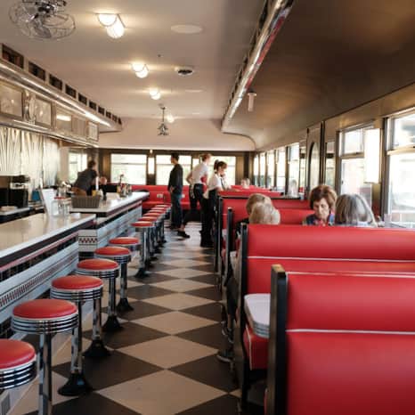 The Oakley Diner has hamburgers, milkshakes and major retro vibes.