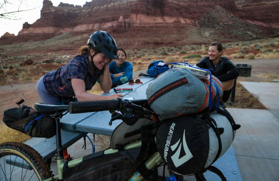 We used Ride with GPS to plan our route and GAIA to stay on track.