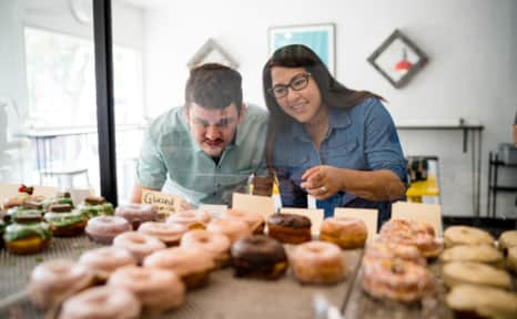 Doughbird in downtown Moab has delicious homemade doughnuts and coffee.