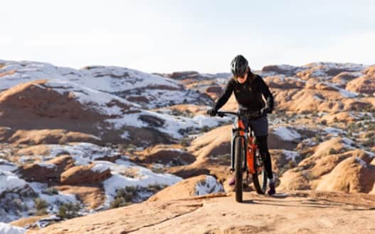 The Slickrock Trail in Moab is a great ride even in winter.