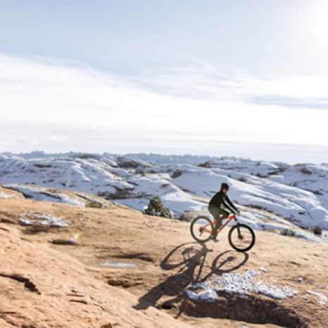 You'll see less traffic along the Slickrock Trail in the winter months.
