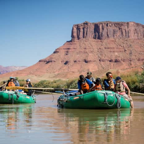 Rafting down the Colorado River in Moab with the National Ability Center.