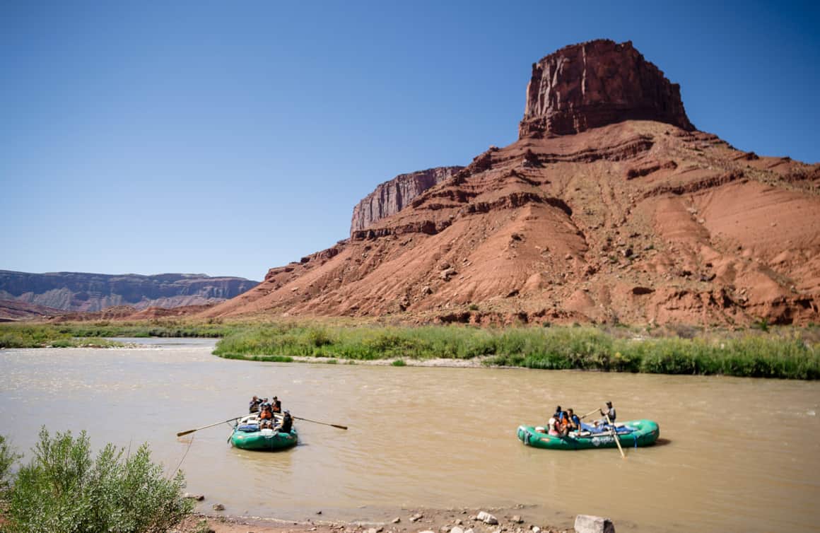 One of the Colorado River's most popular rafting stretches — the Moab Daily — begins just upriver from downtown of Moab.