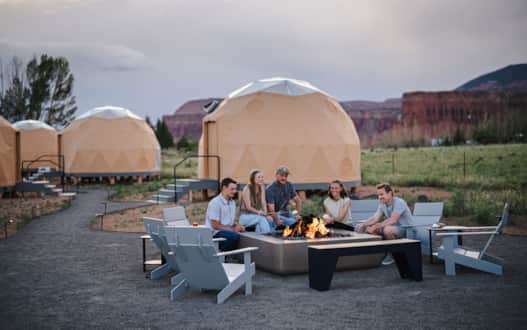 The Skyview Hotel integrates first-rate hospitality and locally crafted commodities directly into the surrounding Capitol Reef Country landscapes, dissolving the barrier between person and place.
