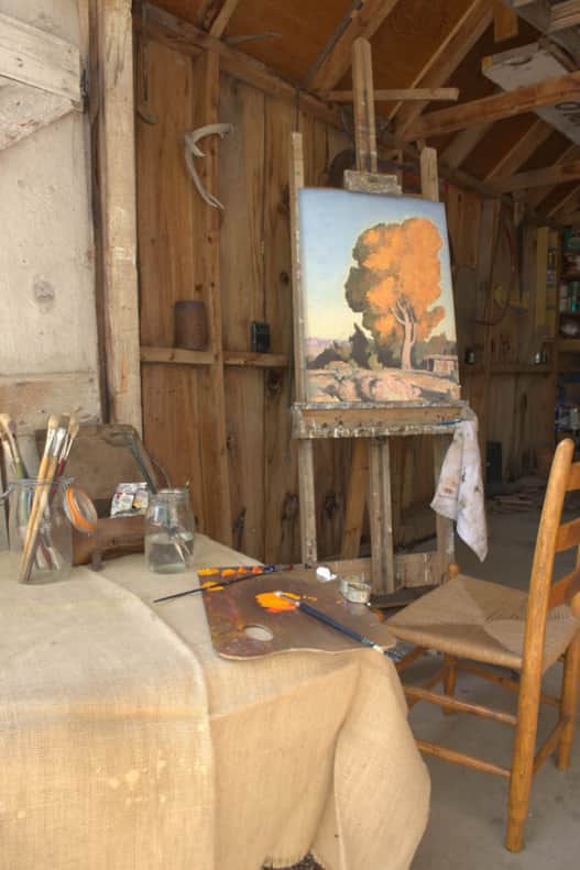 Easel set up at Dixon Museum.