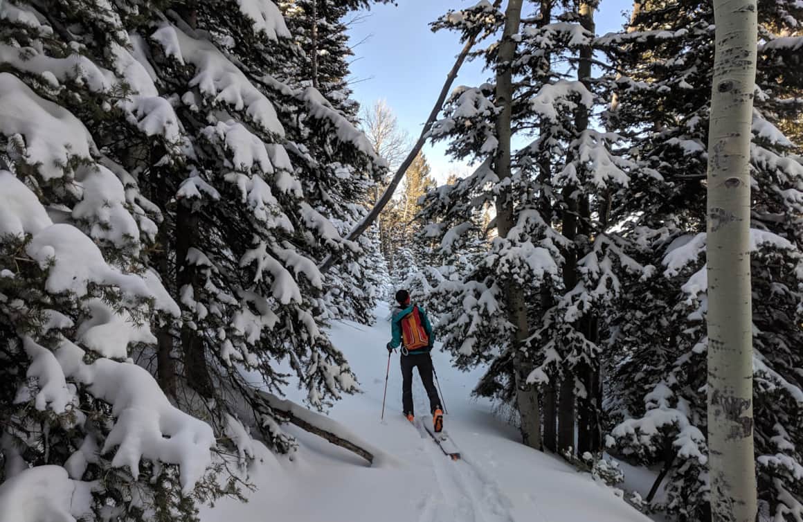 Traversing the Abajos backcountry.