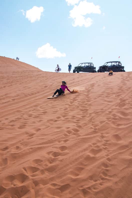 At Coral Pink Sand Dunes State Park, all of the dunes are open for hiking and playing.
