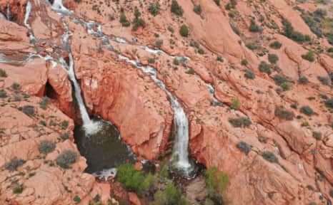 Gunlock State Park's waterfalls typically run in the late spring.