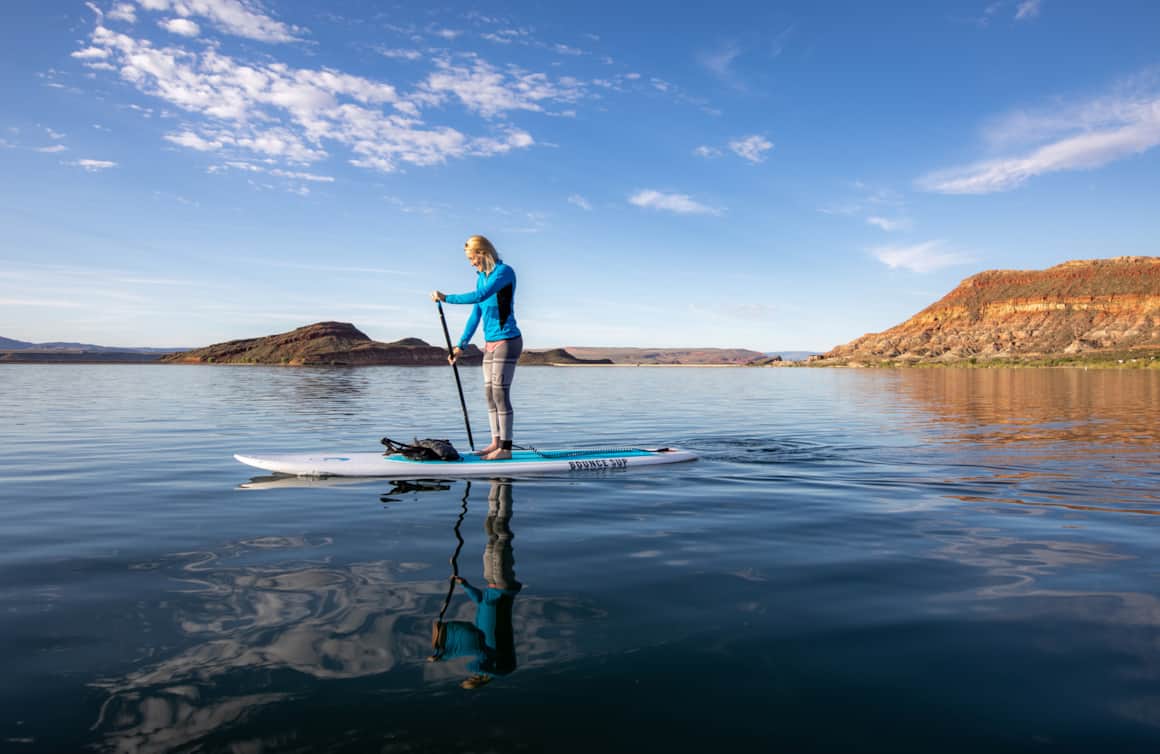 Quail Creek Reservoir is an easy-going destinations for paddleboards and kayaks.