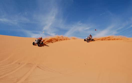 Having fun at the sand dunes in Sand Hollow State Park near St. George.