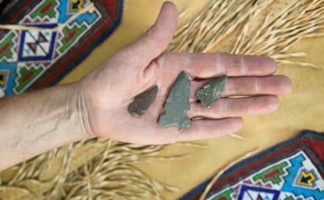 Arrowheads found on Shoshone land.