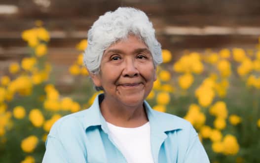 Gwen Timbimboo Davis is a tribal elder for the Northwestern Band of Shoshone.