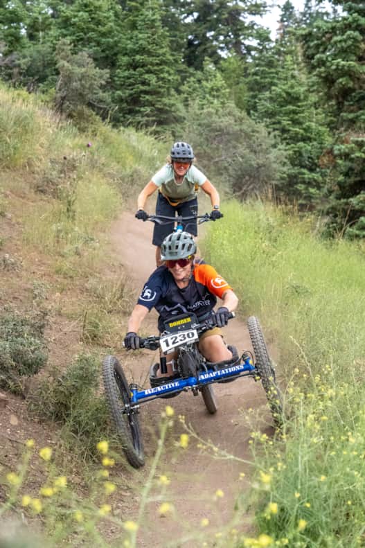 Maggie Gettys mountain biking in Park City.