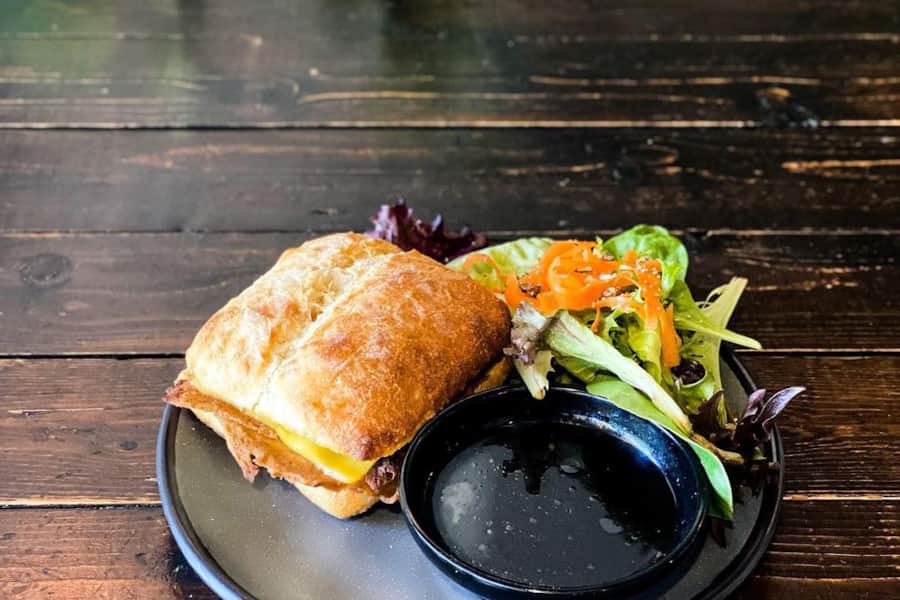 Vegan french dip at Passion Flour Patisserie.