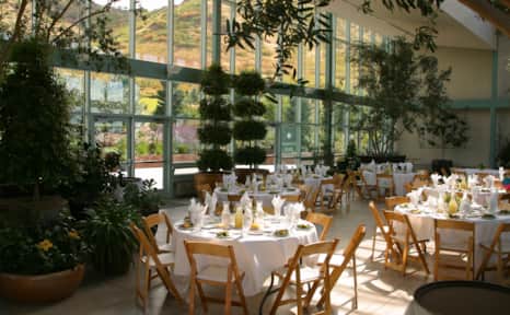 Open year-round, the Garden's Orangerie is popular for indoor weddings, formal dinners and open-house events.