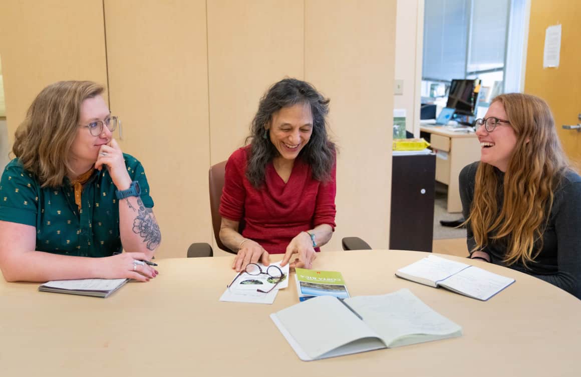 Dr. Nadkarni at work with students at the University of Utah in Salt Lake City.