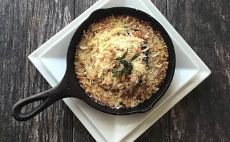 Vegan eggplant parmesan at Zest Kitchen & Bar.