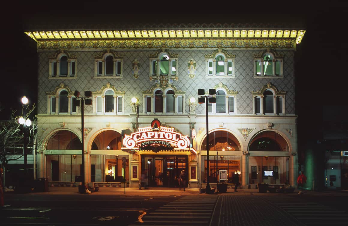 Located in downtown Salt Lake City, the Capitol Theatre is home to Utah’s most prestigious performance groups like Ballet West, Utah Opera and the Children’s Dance Theater.