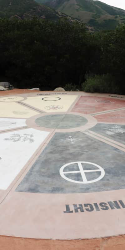 The medicine wheel is a symbol that has been adopted by many Native American people and can have different meanings and uses, including as a setting for ceremonies, prayers, health and healing.