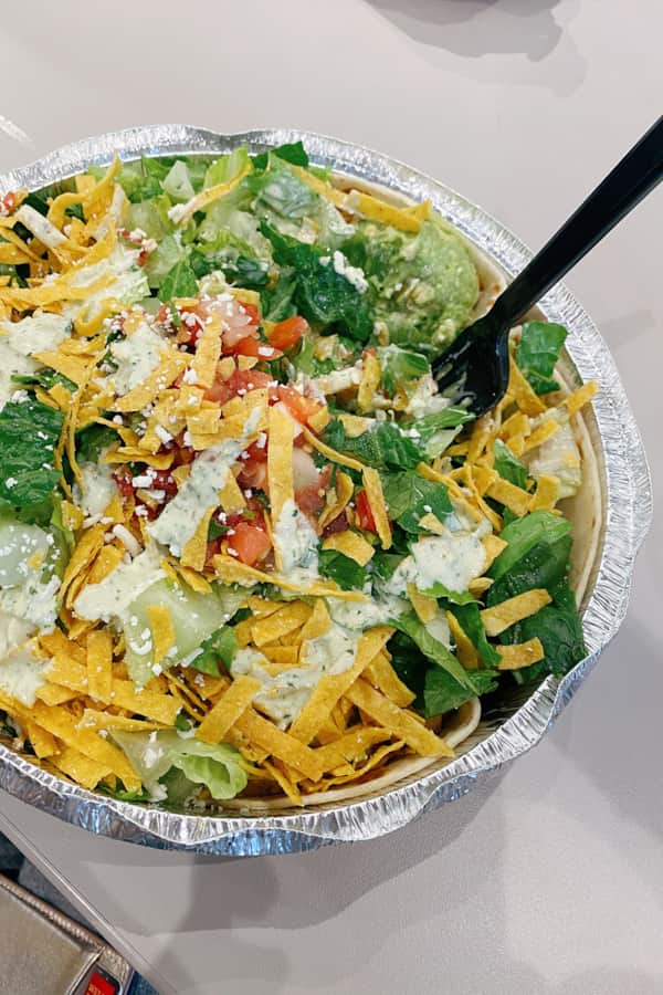 Salad at Cafe Rio