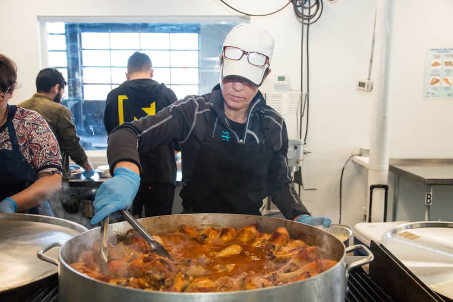 Inside the SPICE Kitchen Incubator, a project of the International Rescue Committee.
