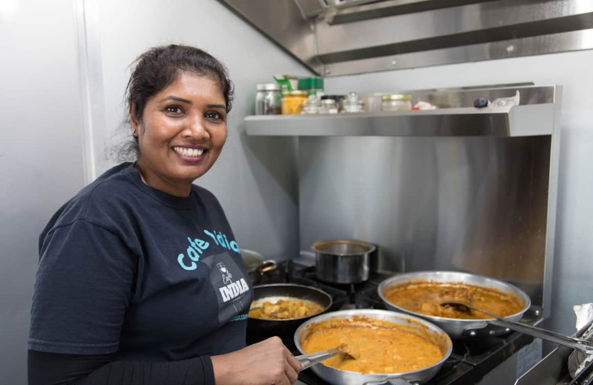 Chef Vini of Café India in Salt Lake City prepares home-styled authentic gourmet Indian cuisine.