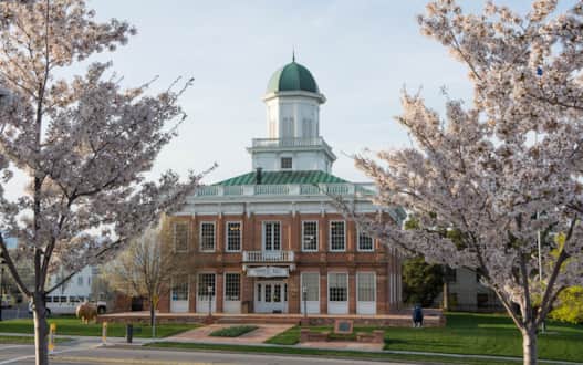 Council Hall, where the Utah Territorial Legislature voted to give women the right to vote.