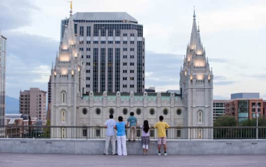 An overlook to Temple Square.
