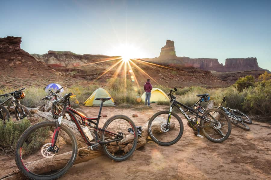 Spring and fall are the most enjoyable times of year to bike the White Rim trail.