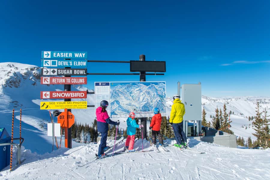 Get familiar with the mountain you are visiting by checking out the map and seeing where different rated runs are located.