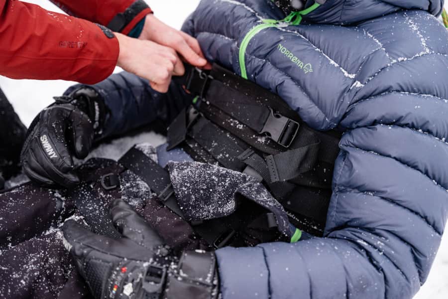 With the Tetraski, you're comfortably encased in a stable, supportive bucket seat.