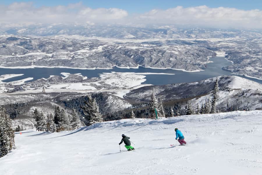A view of the Jordanelle Reservoir from Deer Valley.