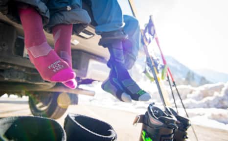 Renting ski gear — either at the resort or in a nearby ski town — can save money in baggage fees and reduce stress in lugging around awkwardly large bags.