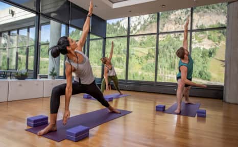 The Cliff Lodge features a yoga studio and a variety of other wellness amenities.