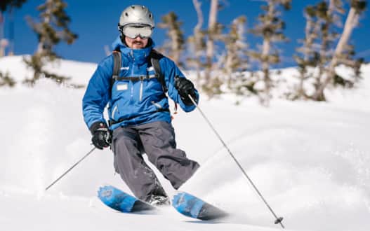 Barbier takes to the Snowbird slopes.