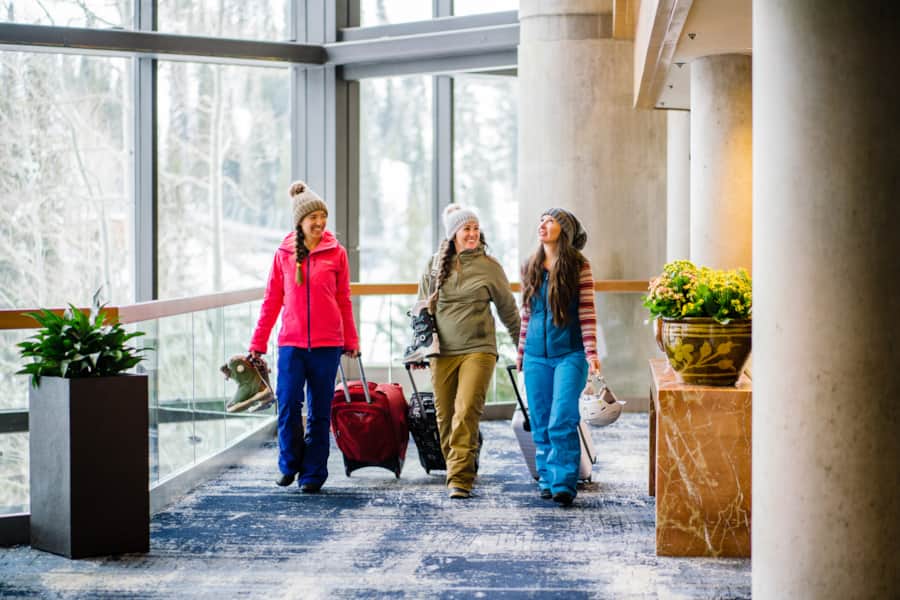 To save space in your suitcase, plan to wear bulky clothes like boots and coats on the plane or in the car.