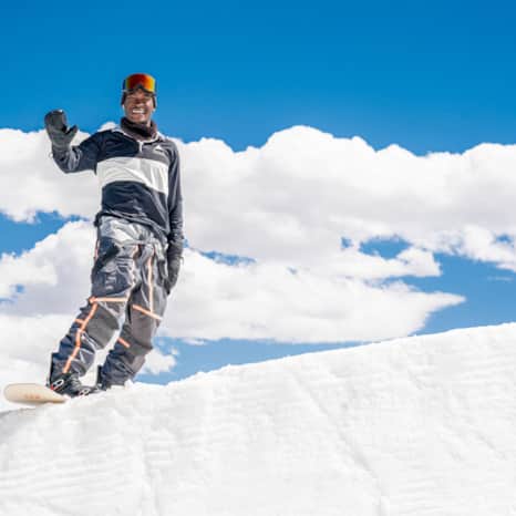Athletes like Brolin Mawejje — pictured at Woodward Park City — are also helping to broaden the image of the typical snowboarder or skiier.