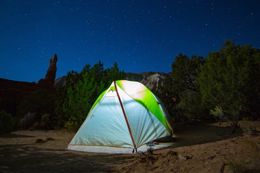 Campsites on public lands and within the parks are easily found during the winter season.