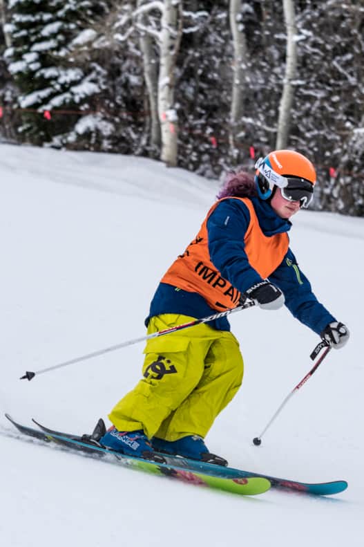 Madi Baumann takes to the ski slopes in Park City.