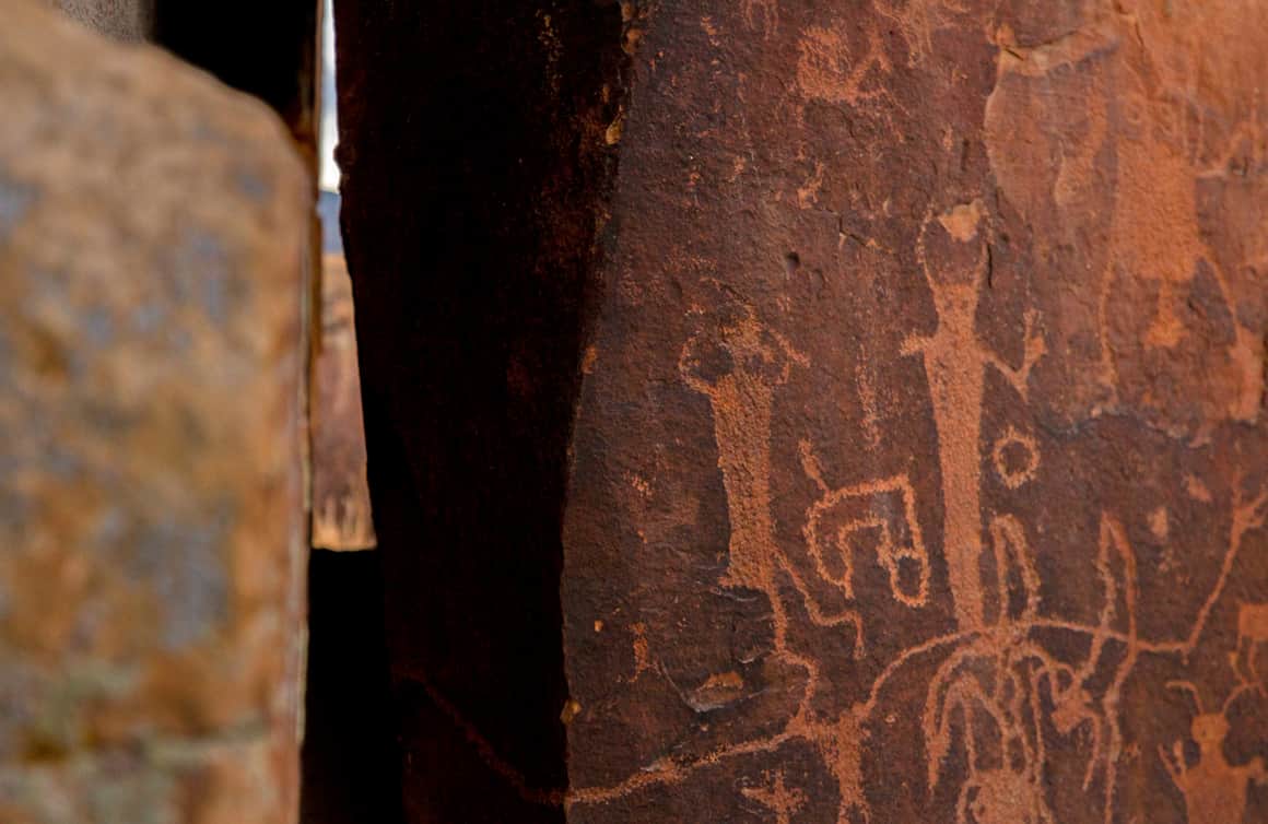 Petroglyphs at the Rochester Panel.