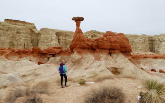 Kanab’s poster-famous Toadstools are impressive in person, especially when dusted in snow.