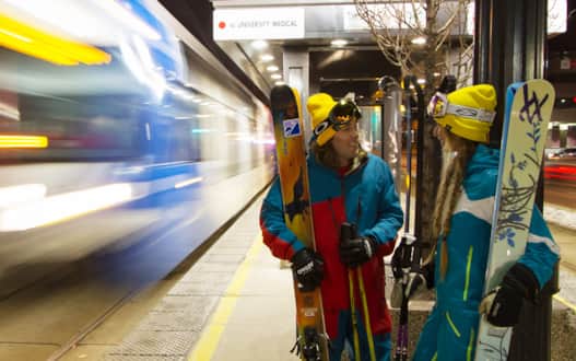 If you’re staying in Salt Lake City or Ogden, consider taking the popular UTA Ski Bus from the local park and ride stops.
