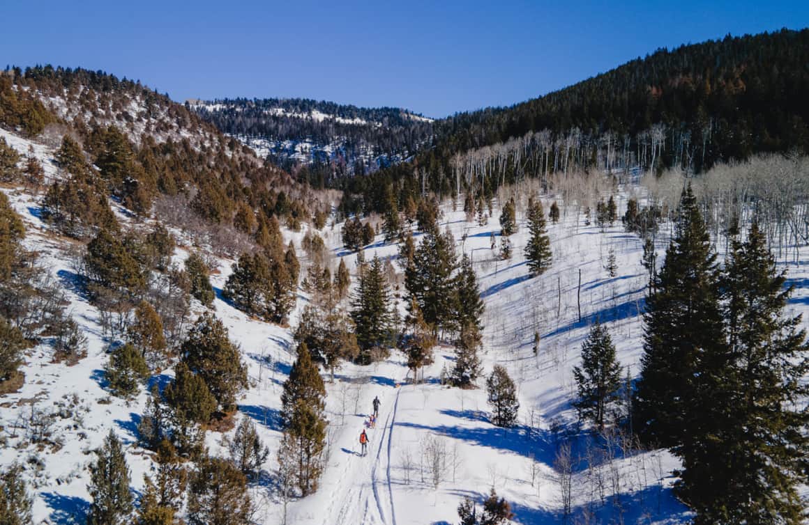 Just beyond Kamas, you'll find cross country and snowshoe trails along the Mirror Lake Scenic Byway.