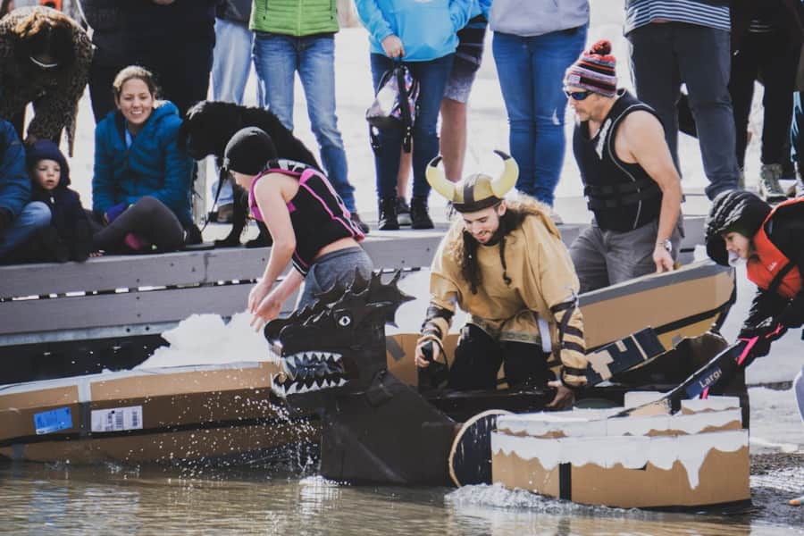 Feeling crafty? Try your hand at the Monster Cardboard Boat Regatta by building a vessel made entirely of cardboard.