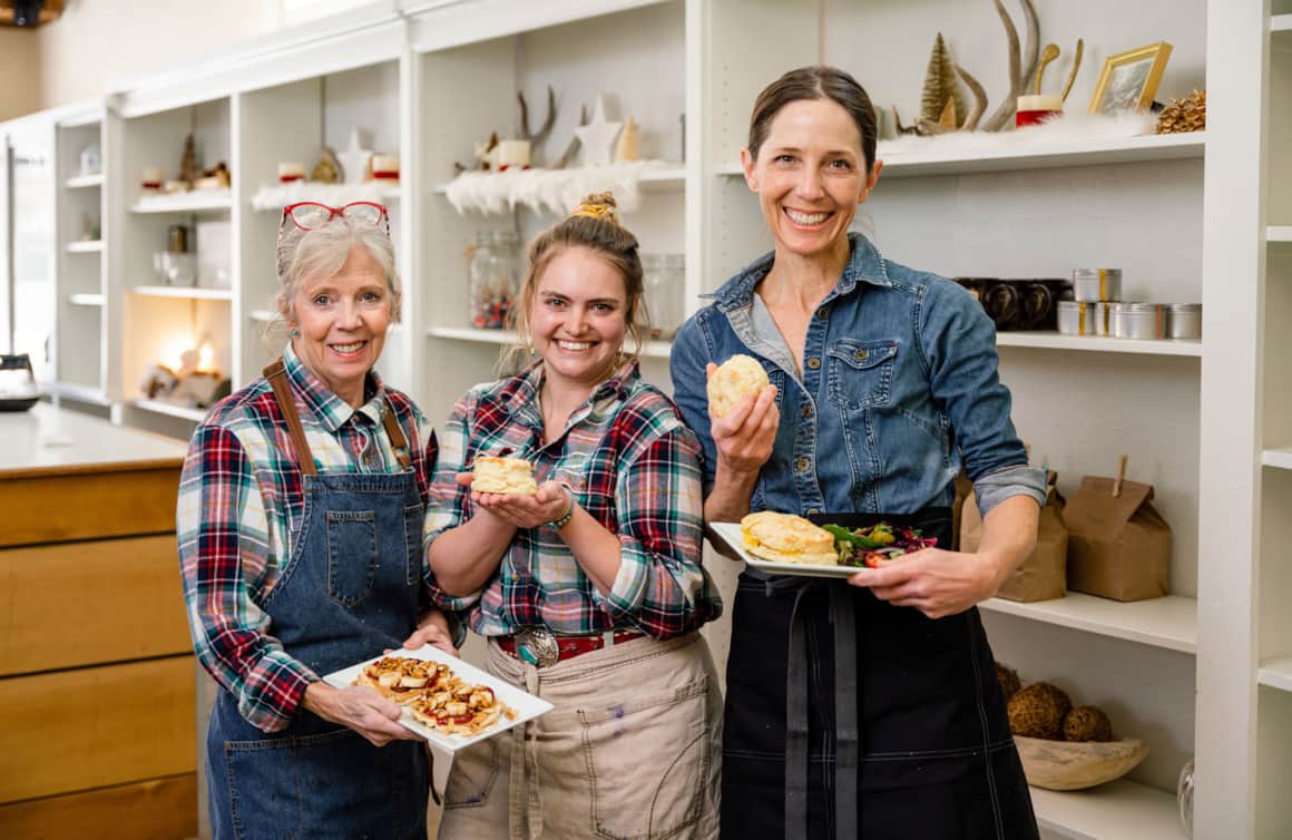 People drive from all over Utah to breakfast or lunch at the Woodland Biscuit Company.